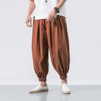 [COD] Chinese Beamed Foot Harem Pants and New Loose Size Cotton Mens Hanfu