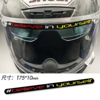 【cw】 Car Styling Vinyl Decals Cornering Believe Yourself Ride Racing Motocross Helmet Lens Visor Sticker