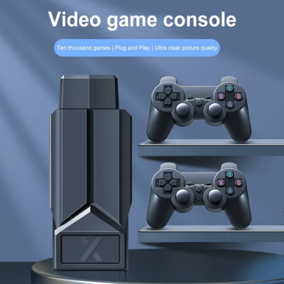 Abaaba คอนโซลวิดีโอเกมแบบพกพา D90 2.4G ตัวควบคุมไร้สายคู่4K HD TV Retro คอนโซลเกม Bult-In 15000 + เกมสำหรับ PS1