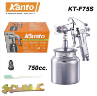 KANTO กาพ่นสี รุ่น KT-F75S (กาล่าง) ขนาด 750 cc. ผลิตจากอลูมิเนียมหล่อ แข็งแรง ทนทาน น้ำหนักเบาแท้โดยตัวแทน