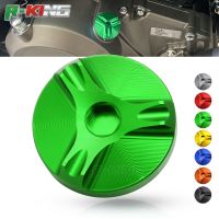 ✔เครื่องแบบสำหรับ Kawasaki ZX-6R ZX-10R ZX-10 ZX-9R ZX-12R ZX-14R เครื่องยนต์มอเตอร์ไซค์ถ้วยน้ำมันฝาปิดท่อระบายน้ำเครื่องบรรจุน้ำมันปลั๊กน็อตแคล้งฝาปิด