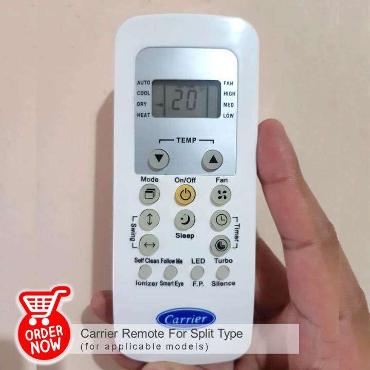 Remote Control for Carrier Split wall 42CSH, 42LUC, 42CAF and 42CGF