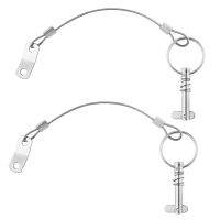 Boat Quick Release Pin 2 X 6.3mm 1/4 Inch Marine Tongue Pin With Lanyards For Marine Top Deck Hinges Accessories Accessories