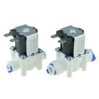 Electric Plastic Solenoid Valve 12V 24V 220V Normal Closed 1/4" 3/8" Hose Pipe Quick Conntection RO Water Reverse Osmosis System Valves