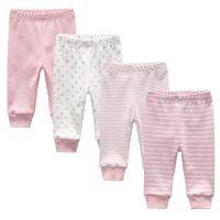 2020 3/4PCS/LOT Solid Baby Gril Pants 0-12M Newborn Baby Boy Pants Unisex Cotton Infant Solid Baby Pants Striped Cartoon