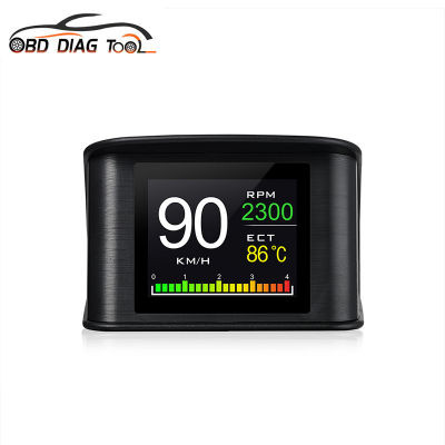 HUD Head Up Display P10 T600สำหรับรถยนต์มาตรวัดความเร็วเครื่องวัดอุณหภูมิ P10 Head Up รถดิจิตอล OBD2 Mileage Display