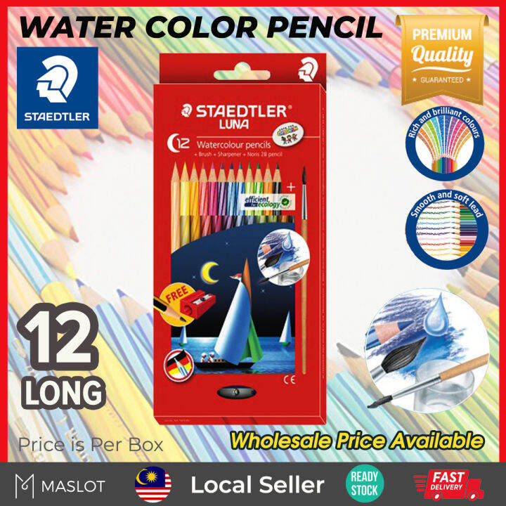 Staedtler Luna 12 Long Premium Watercolour Pencils Set 61set35 Lazada