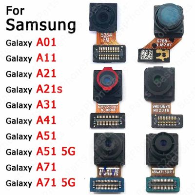 กล้องเซลฟี่สำหรับ Galaxy A01 A11 A21s A31 A41 A51 A71 5ก. ส่วนหน้าด้านหน้าเป็นโมดูลกล้องเดิมหันหน้าไปทางอะไหล่