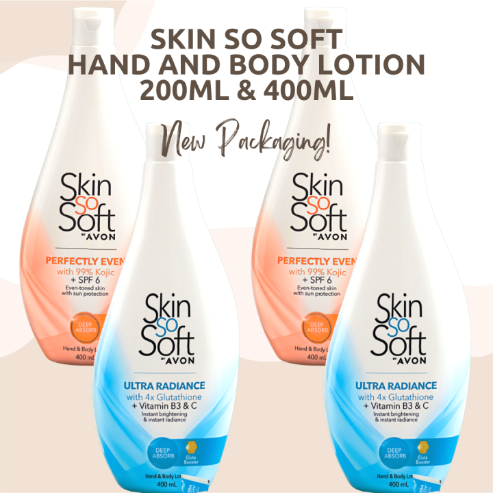 Avon Toiletries NEW PACKAGING! SSS LOTIONS Skin So Soft Whitening