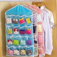 【2023】1pc 16 Pockets Wall Wardrobe Hanging Organizer Socks Underwear Sundries Sorting Storage Bags Bathroom storage accessories 【hot】