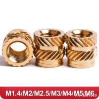 ❈♣◑ M1.4 M2 M2.5 M3 M4 M5 M6 Insert Nut Thread Brass Knurled Embedment Nuts Copper Injection 3D Printer Hot Melt Molding 10/100 Pcs