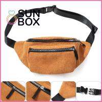 SUN BOX ลำลอง ท่องเที่ยว กระเป๋าคาดเข็มขัด ปรับได้ กระเป๋าคาดเอวโทรศัพท์ แพ็คโทรศัพท์มือถือ กระเป๋าคาดหน้าอกแบบสปอร์ต กระเป๋าคาดเอวผ้าลูกฟูก กระเป๋าคาดเอวผ้าแคนวาส ออกแบบซิป