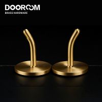 Dooroom Brass Punch Free Bearing Hooks Bathroom Indoor Kitchen Hallway Wall Clothes Hooks Wall Hangings Row Hooks Nordic