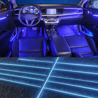 6In1 LED Car Ambient Light RBG 64 Color Interior Acrylic Strip Backlight Guide Decoration Atmosphere Lamp Guide Fiber Optic