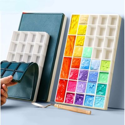 24/36 Grid Student Paint Box Art Gouache Moisturizing Color Box Acrylic Paint Management Art Student Art Supplies