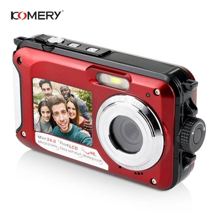KOMERY Original Dual-Screen Digital Waterproof Camera/Camcorder 4K ...
