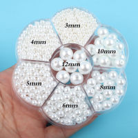 1150pcs/Box 3-12mm Mix Size Acrylic Beads Imitation Pearl Round Beads For Making Jewelry Bracelet Necklace DIY Sewing Beads