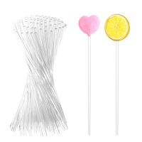 100Pcs Acrylic Sticks 6 Inch Clear Reusable Candy Cake Pops Stick for Making Lollipops Cake Pops Cupcake Toppers Baking Tools