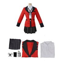 Kakegurui Jabami Yumeko Cosplay Costume Halloween Sayaka Compulsive Gambler Anime School Girl Pleated Skirt Uniform Full Set