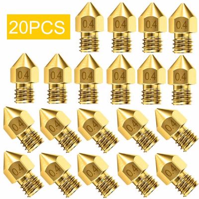 ❄ 10/20Pcs 3D Printer Nozzle Accessory MK8 0.4mm For CR-10 For Ender 3 For Anet A8 wholesale high quality In Stock