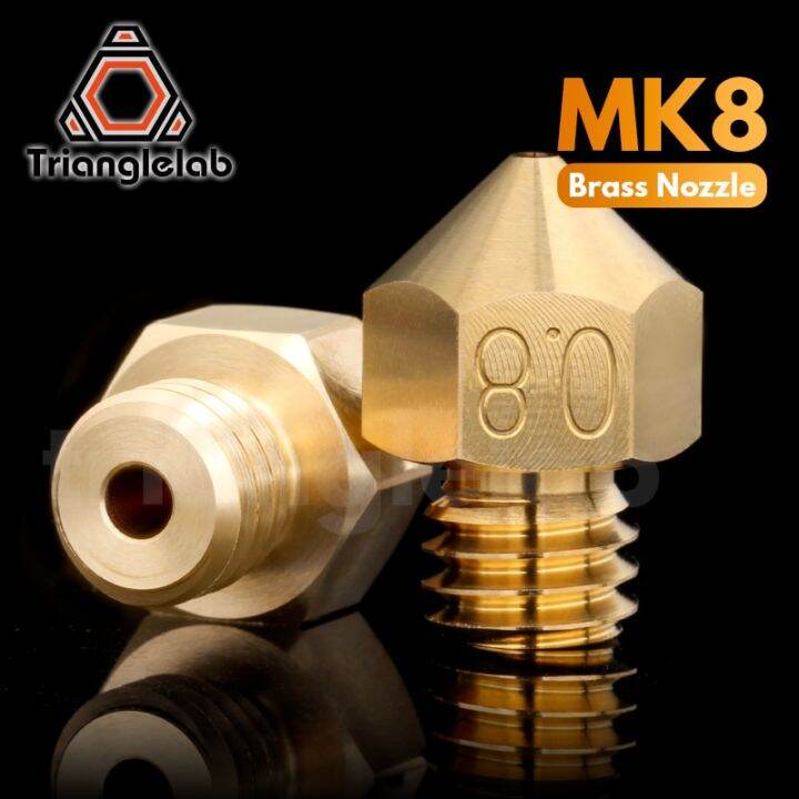 trianglelab-หัวฉีด-mk8ทองเหลืองคุณภาพสูงสำหรับเครื่องพิมพ์3d-หัวร้อน1-75มม-ไส้หลอดเจ-cr10บล็อกป้องกันความร้อน-ender3ร้อนปลาย-m6