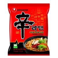 มาม่าเกาหลี มาม่าเผ็ดซองแดง แบบน้ำ นงชิน ชินรามยอน nongshim shin ramyun 120 g 신라면