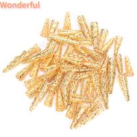 ?【Lowest price】Wonderful 100PC Filigree ลูกปัด caps กรวยเล็บสำหรับเครื่องประดับการค้นพบหัตถกรรม