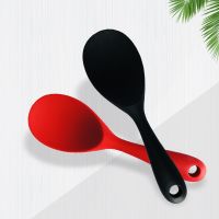 ✢✣ 1Pcs Silicone Spoon Non-stick Cooking Spoon Anti-scalding Pot Rice High-temperature-resistant Spoon Durable Kitchen Gadgets