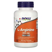 L-Arginine 500 mg, 100 Veg Capsules , NOW Foods
