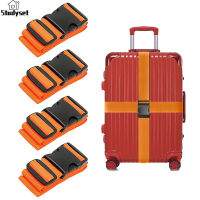 Studyset IN stock Adjustable Luggage Straps Tear-resistant Suitcase Strap Cross Safety Belt With Quick Release Buckle