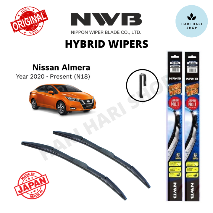 Original Nwb Hybrid U Hook Wiper Set For Nissan Almera N Year