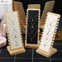 Dream Hunter Wooden Necklace Display Stand Simple Solid Wood Jewelry Props Necklace Hanger Storage Rack Board Pendant Jewelry Easel Showcase