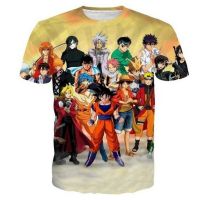 Men Women Anime T Shirts Dragon Ball Z Goku/One Piece Luffy/Naruto/Fairy Tail/Bleach 3D T Shirt Casu