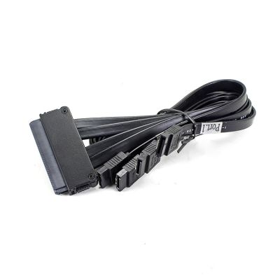 ：“{》 SAS Controller Mini SAS 4I SFF-8484 32 Pin To 4 SATA 7 Pin HDD Back Plane Cable Splitter Adapter Cable 50Cm Black AQJG