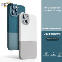 KISSCASE 3 In 1 Matte Contrast เคสโทรศัพท์สำหรับ IPhone 13 11 12 14 Pro Max Case Soft Liquid ซิลิโคนกันกระแทกกันชนฝาหลังสำหรับ Iphone 14 Pro 14 Plus 13 Pro 12 Pro XR X Xs Max 2022ใหม่เคสแฟชั่นสำหรับผู้หญิง