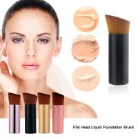 Flat Head Liquid Foundation Brush Easy To Apply Makeup Portable Traceless Mini And Light Brush Makeup V9S2