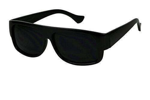ShadyVEU Rectangular Flat Top Sunglasses - Dark Lens, UV Protection, Spring Hinge, Old School Eazy E Style, 2-Pack Black - View #8