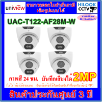 Uniview 2MP Color Hunter รุ่น UAC-T122-AF28M-W กล้องวงจรปิดโอม ภาพสี 24 ชม.บันทึกเสียงได้ 4 ตัว