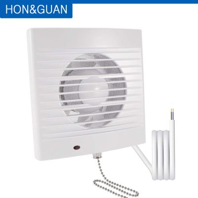 Hon Guan 4 Silent Exhaust Fan with Pull Cord Bathroom Kitchen Hood Air Extractor Wall Ceiling Window Mount Ventilator Outlet
