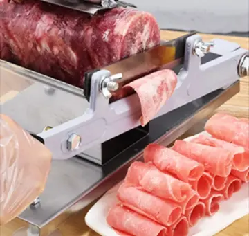 Manual Frozen Meat Slicer Slicing Machine Frozen Beef Mutton Bacon Slicer  Ribs Cutting Machine