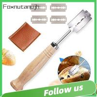 FOXNUTANUJH ห้องครัว ขนมปังขนมปัง sourdough เครื่องมือ slashing พร้อมกระเป๋าหนัง เครื่องตัดขนมปังง่อย เครื่องมือการให้คะแนนแป้ง ขนมปังฝรั่งเศส