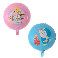 50100pcs pink blue Jingle Cat Foil Balloons Cartoon Robot Cat Children Birthday Party Doraemon Decorations Air Balloon