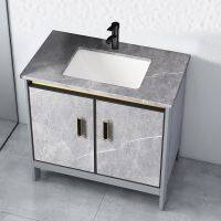 [COD] cabinet rock slab floor-to-ceiling space aluminum bathroom washstand with integrated washbasin combination