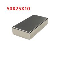 Bar Magnets Rare Earth Metal Neodymium Magnet N52 50x25x10 mm iman de neodimio materiały magnetyczne Pack of 1/5  Power Points  Switches Savers