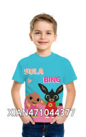 Cute Cartoon Kids British Bing Bunny 3d T-shirts Boys Girls Short Sleeve Children Funny 02