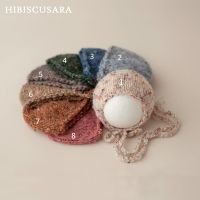 【YD】 Woolen Knitted Baby Hat Newborn Infant Photography Crochet Cap Photo Props Bebe Headwear Studio Accessories