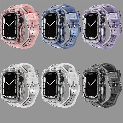 【Hot Sale】 Applicable to applewatch8 S87654 generation se new transparent integrated wave strap