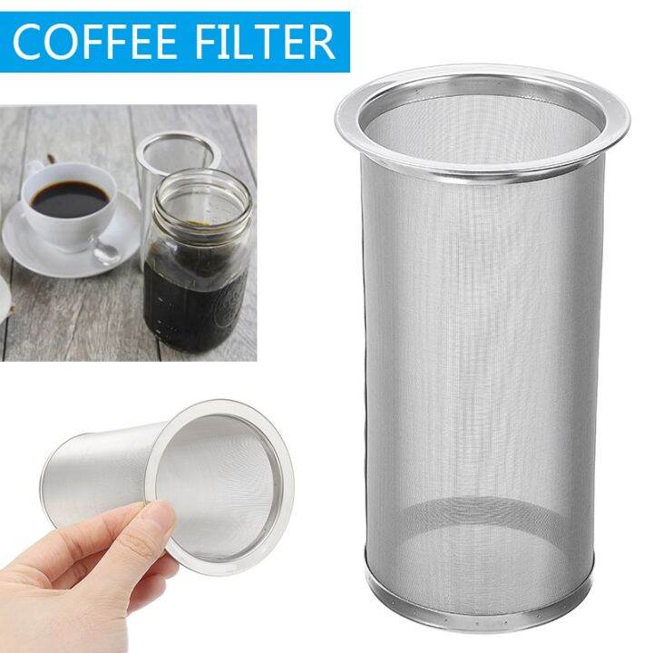 32oz Wide Mouth Mason Jars Coffee Filter Mesh Strainer Cylindrical ...