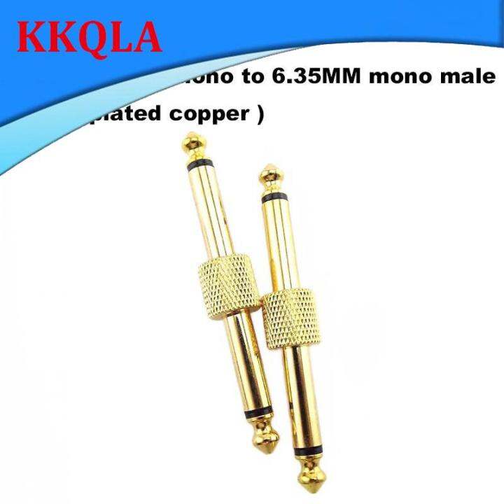 qkkqla-audio-6-35mm-1-4-male-mono-plug-6-5mm-to-rca-female-socket-6-5mm-converter-jack-adapter-connector-plug-sound-mixer-gold-plated