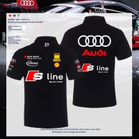 2023High quality new style original Audi Infineon Team Joest same style T-shirt POLO shirt racing suit mens short-sleeved